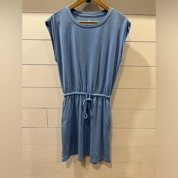Lou & Grey Sandwashed  Drawstring Pocket Dress- size XS - Picture 1 of 5